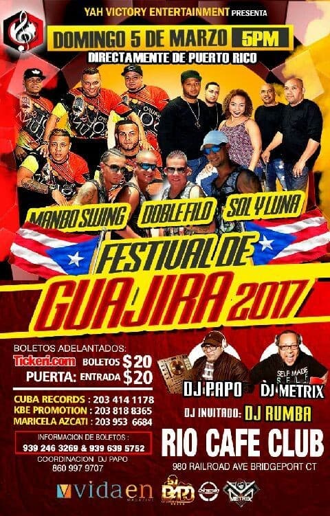 Event - Festival de Guajira 2017 Bridgeport,CT-Domingo - Bridgeport, Connecticut - March 5, 2017 | concert tickets