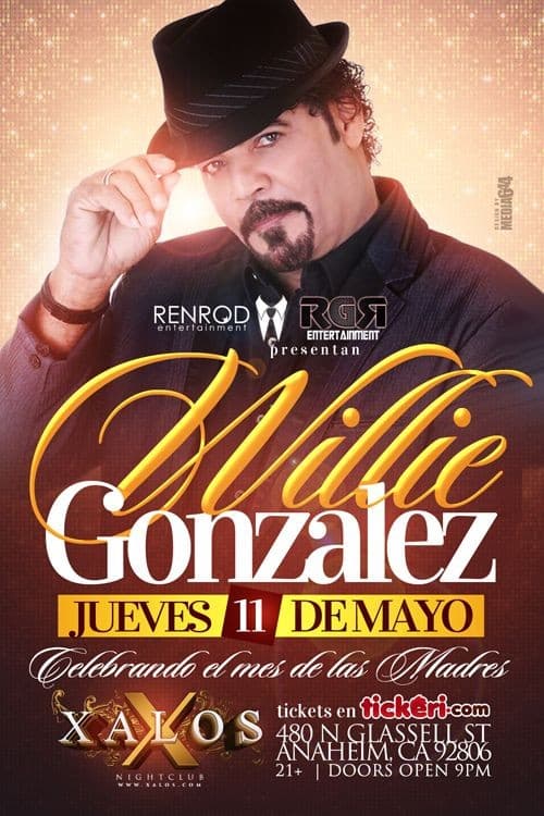 Event - WILLIE GONZALEZ EN ANAHEIM - Anaheim, California - 11 de mayo de 2017 | concert tickets