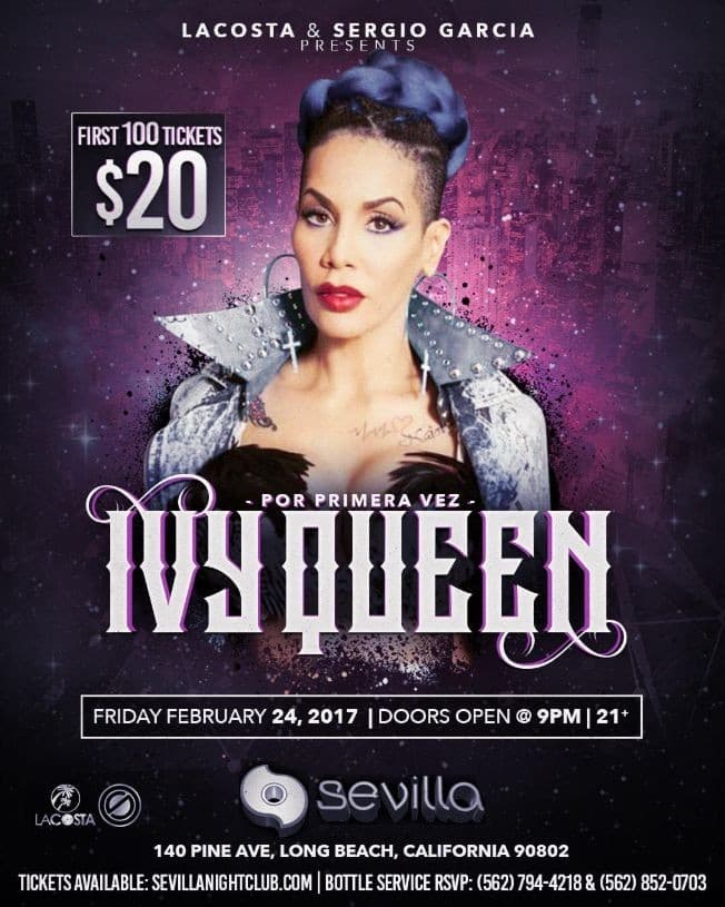 Event - IVY QUEEN @ SEVILLA NIGHT CLUB IN LONG BEACH - Long Beach, California - February 24, 2017 | concert tickets