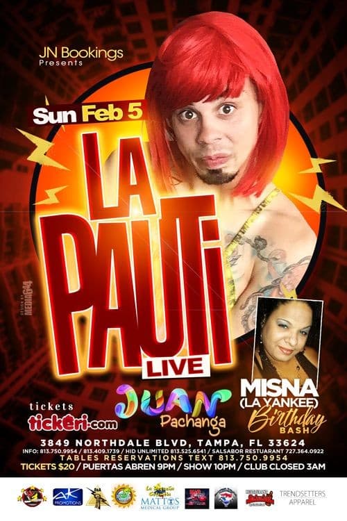 Event - La Pauti Live at Juan Pachanga - Tampa, Florida - February 5, 2017 | concert tickets