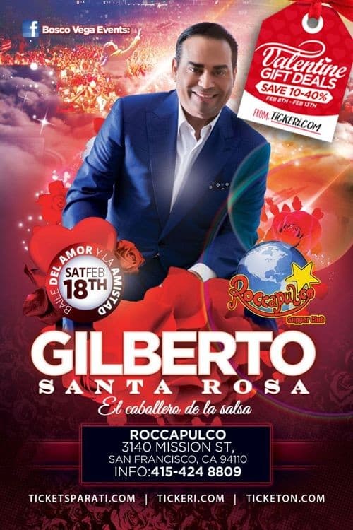 Event - Gilberto Santa Rosa en San Francisco TICKETS DISPONIBLES EN LA PUERTA - San Francisco, California - 18 de febrero de 2017 | concert tickets