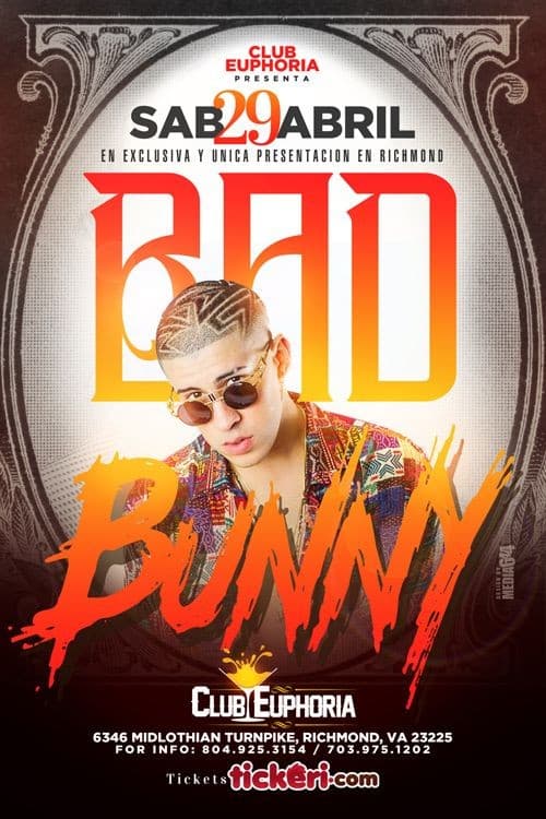 Event - Bad Bunny en Richmond - Richmond, Virginia - 29 de abril de 2017 | concert tickets