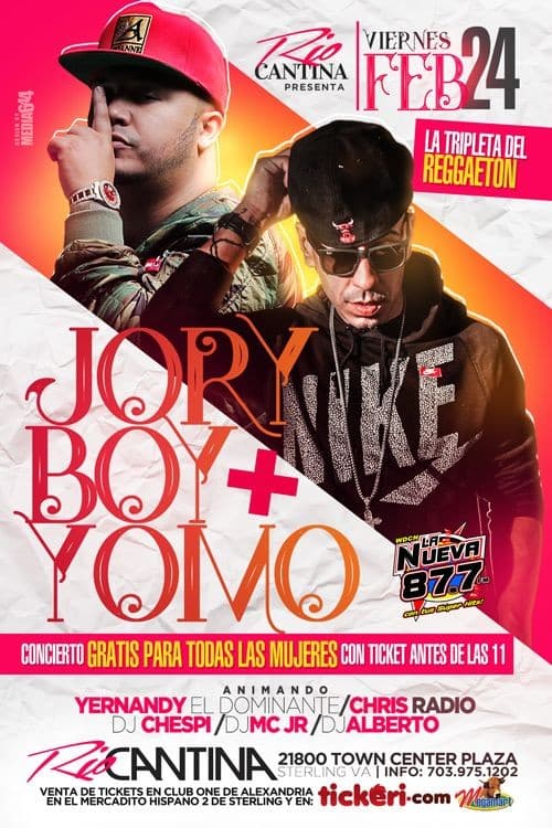 Event - Jory Boy,Yomo en Sterling VA - Sterling, Virginia - 24 de febrero de 2017 | concert tickets