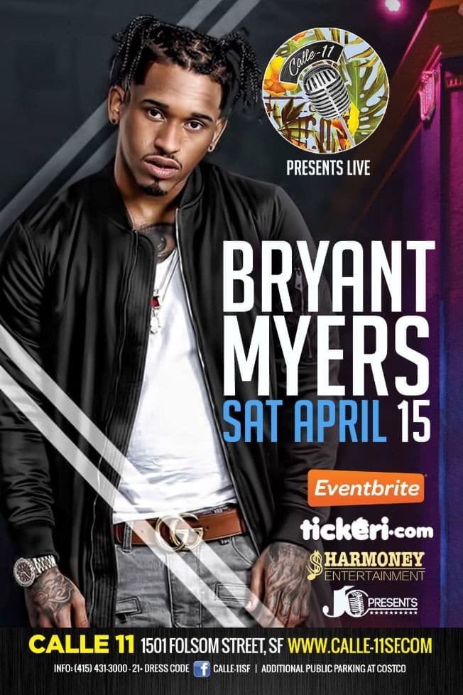Event - Bryant Myers Live - San Francisco, California - April 15, 2017 | concert tickets