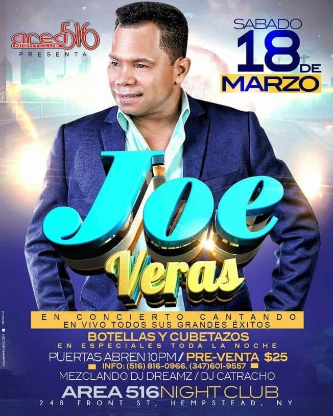 Event - Joe Veras en Concierto - Hempstead, New York - March 18, 2017 | concert tickets