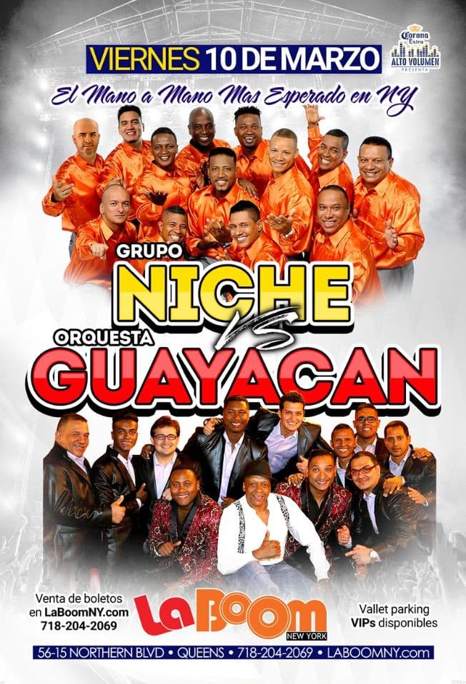 Event - Grupo Niche vs. Orquesta Guayacan - Woodside, New York - 10 de marzo de 2017 | concert tickets