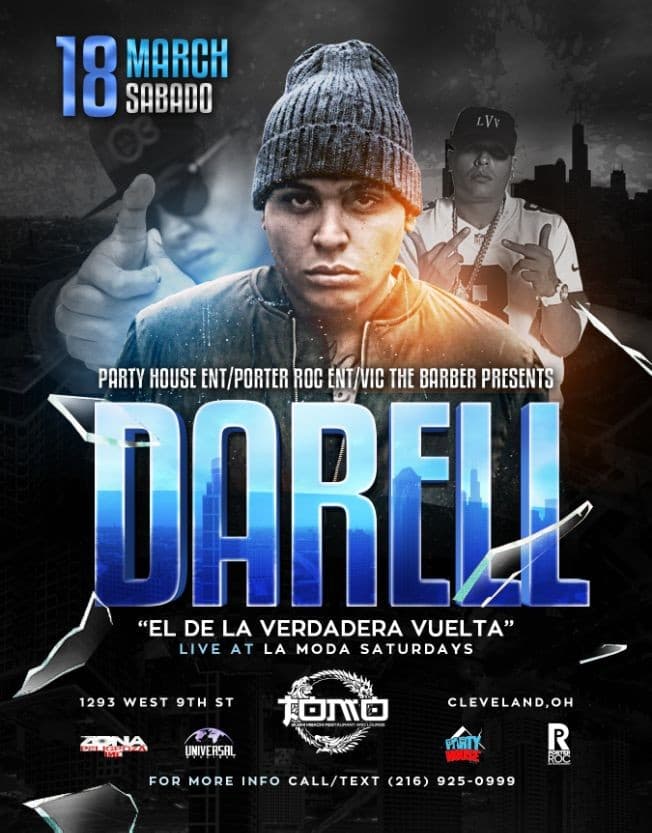 Event - Darell "El de la Verdadera Vuelta" Live - Cleveland, Ohio - March 18, 2017 | concert tickets