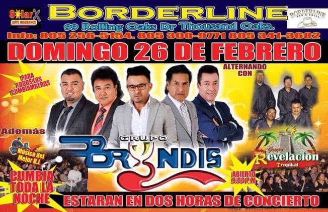 Event - Grupo Bryndis en Thousands Oaks CA - Thousand Oaks, California - February 26, 2017 | concert tickets