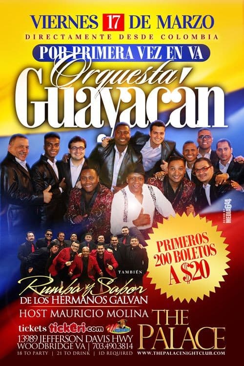 Event - Orquesta Guayacan en Woodbridge VA - Woodbridge, Virginia - March 17, 2017 | concert tickets