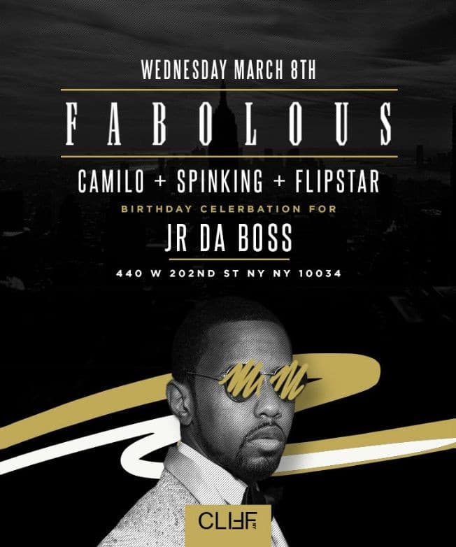 Event - Fabolous Live With DJ Camilo At Cliff Nightclub - New York, New York - March 8, 2017 | concert tickets