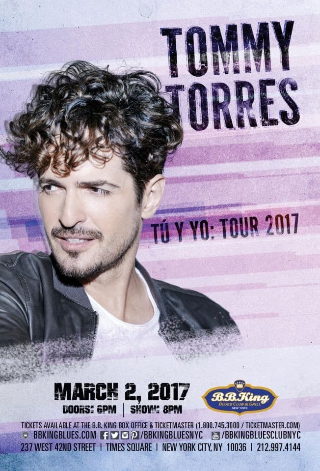 Event - Tommy Torres - Latin Grammy Winner - New York, New York - March 2, 2017 | concert tickets