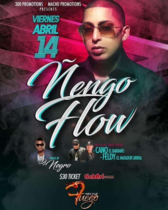 Event - Ñengo Flow En Concierto @Fuego Night Club Orlando FL CANCELLED - Orlando, Florida - April 14, 2017 | concert tickets