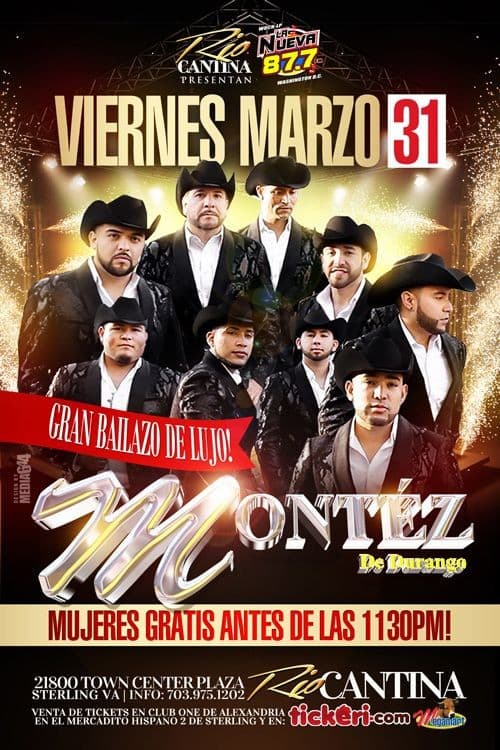 Event - Montez de Durango en Sterling,VA - Sterling, Virginia - March 31, 2017 | concert tickets