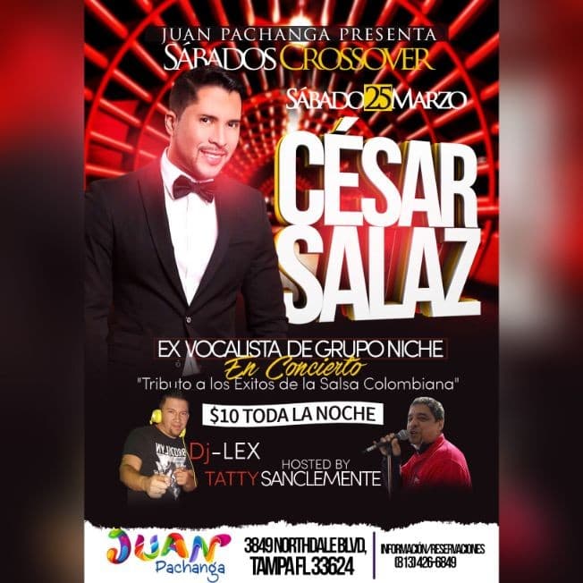 Event - Cesar Salaz desde Cali, Colombia en Concierto - Tampa, Florida - March 25, 2017 | concert tickets