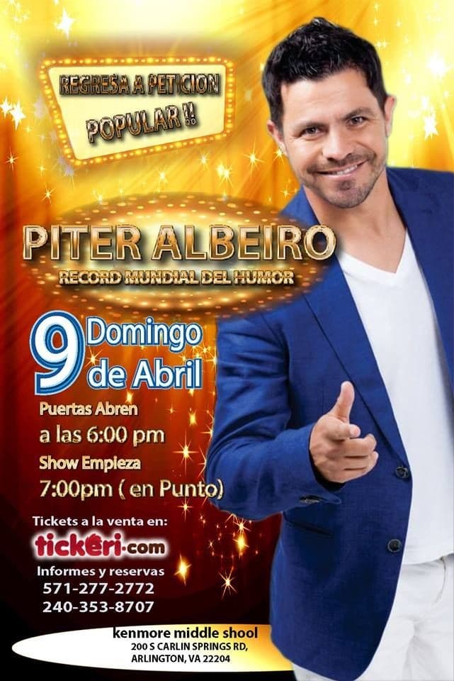 Event - Piter Albeiro en el DMV - Arlington, Virginia - April 9, 2017 | concert tickets