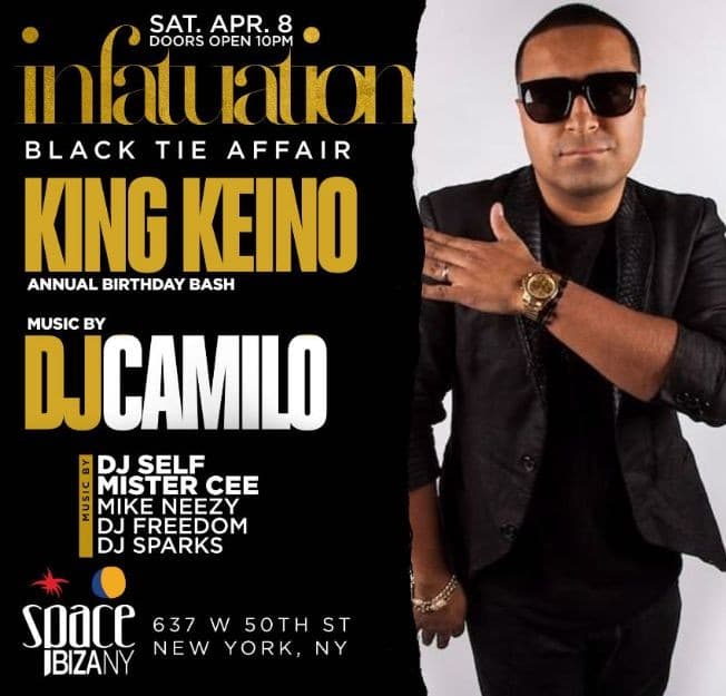Event - Infatuation Black Tie Affair DJ Camilo Live At Space Ibiza - New York, New York - April 8, 2017 | concert tickets