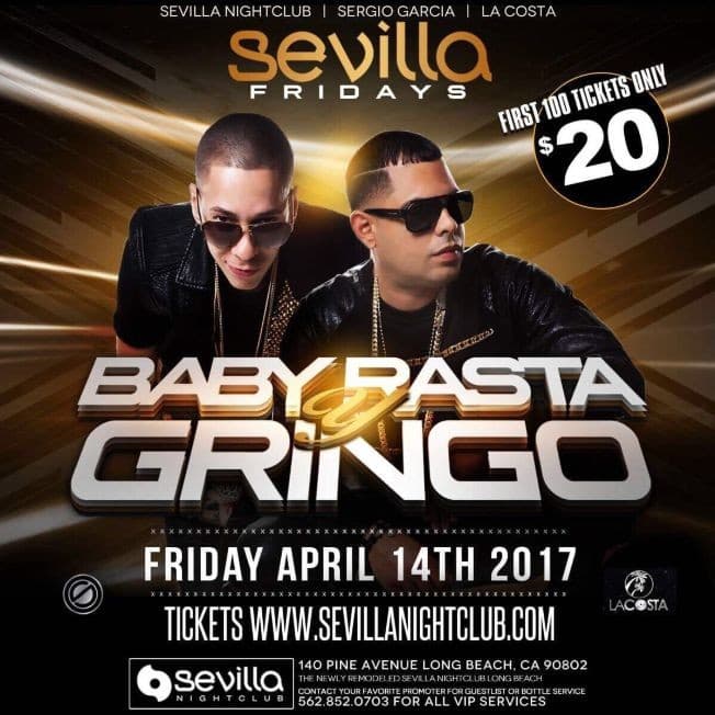 Event - BABY RASTA Y GRINGO - Long Beach, California - April 14, 2017 | concert tickets
