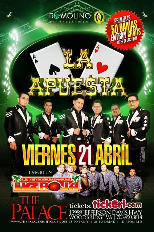 Event - La Apuesta en Woodbridge,VA - Woodbridge, Virginia - 21 de abril de 2017 | concert tickets
