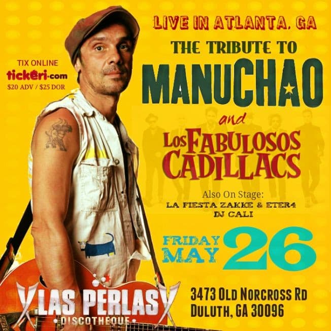 Event - Manu Chao Tribute & Los Fabulosos Cadillacs Tribute Live In Atlanta - Duluth, Georgia - May 26, 2017 | concert tickets