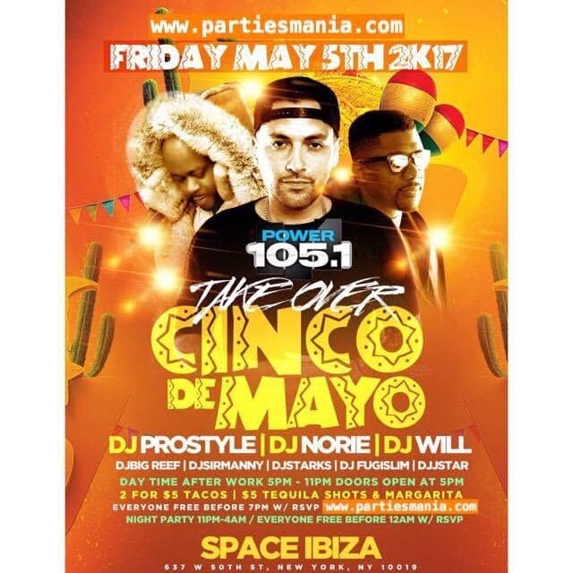 Event - SPACE IBIZA TAKE OVER 5 DE MAYO - New York, New York - May 5, 2017 | concert tickets