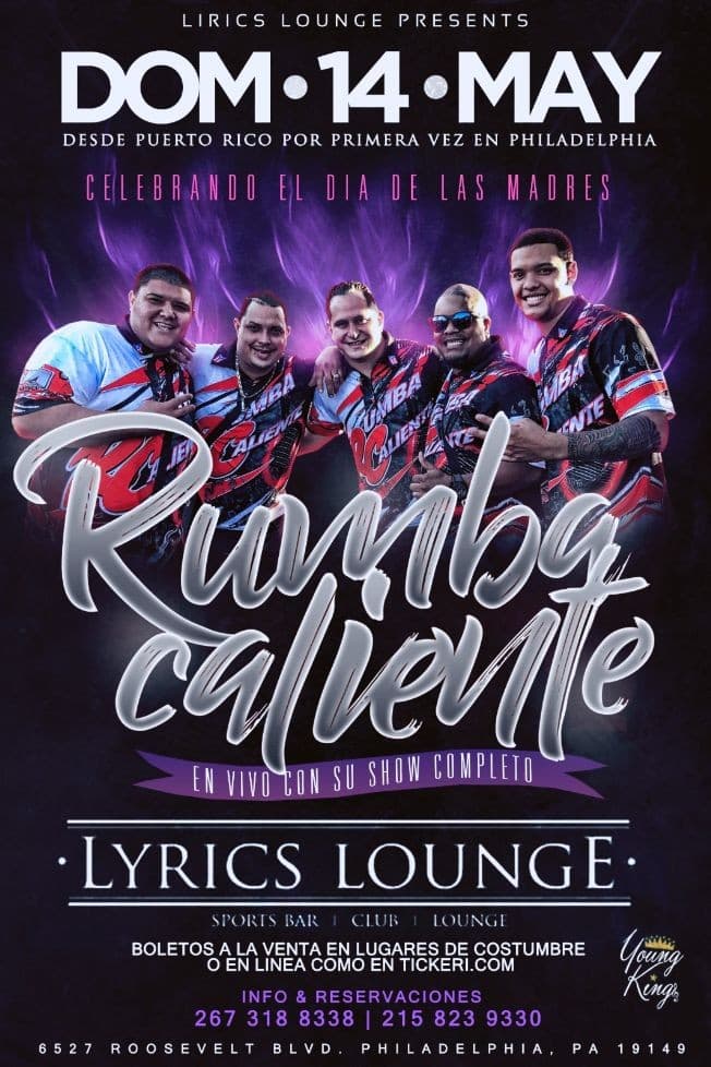 Event - Rumba Caliente at Lyrics Lounge - Philadelphia, Pennsylvania - May 14, 2017 | concert tickets