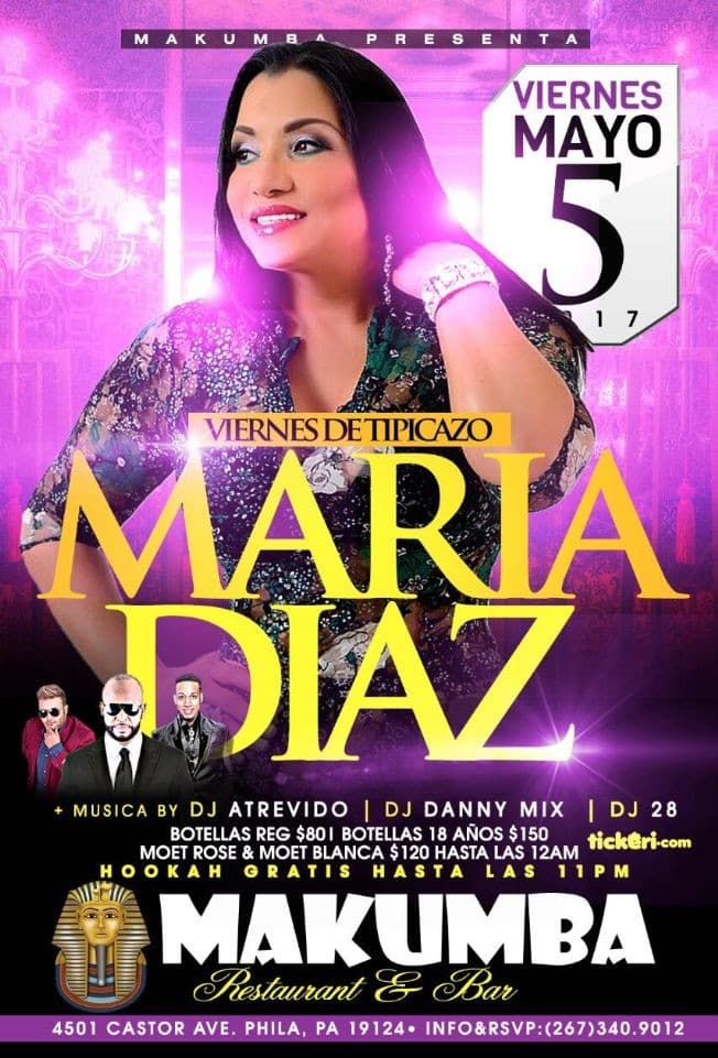 Event - Maria Diaz en Philadelphia,PA - Philadelphia, Pennsylvania - May 5, 2017 | concert tickets