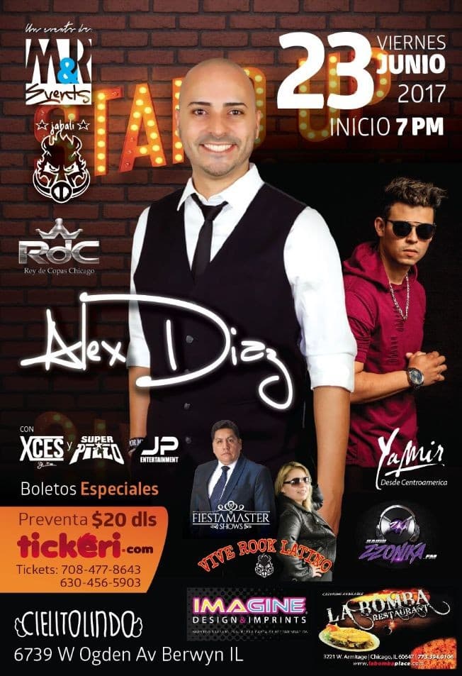 Event - Alex Diaz - Berwyn, Illinois - June 23, 2017 | concert tickets