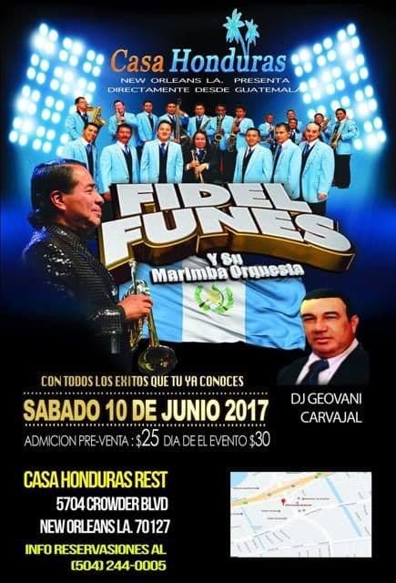 Event - Fidel Funes y Su Marimba Orquesta en New Orleans,LA - New Orleans, Louisiana - June 10, 2017 | concert tickets