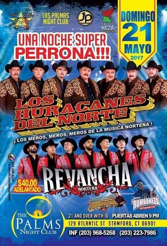 Event - Los Huracanes del Norte & Revancha Norteña en Stamford,CT - Stamford, Connecticut - May 21, 2017 | concert tickets