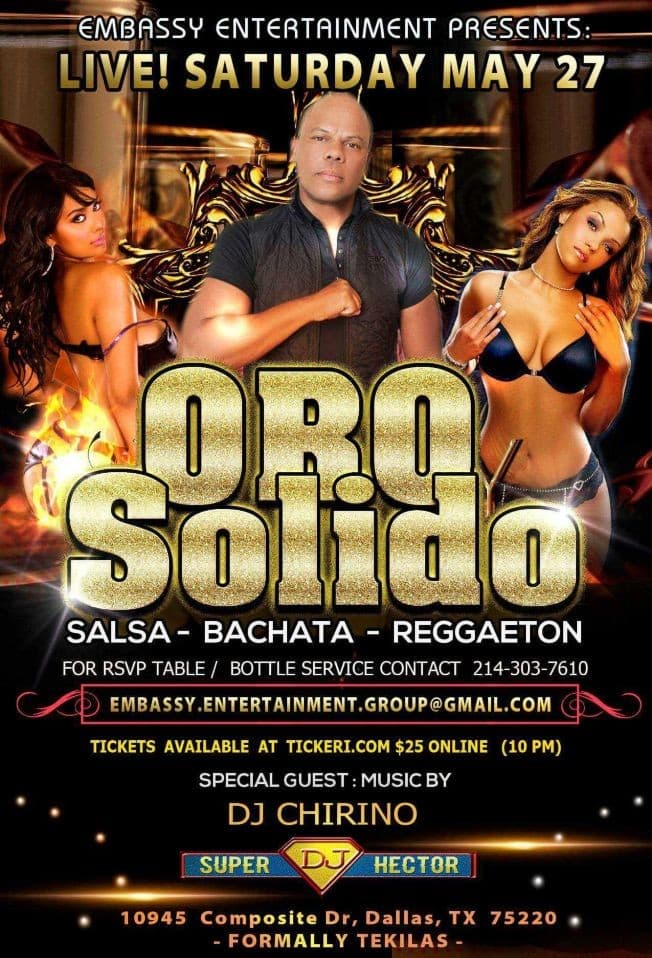 Event - Oro Solido en Dallas,TX - Dallas, Texas - May 27, 2017 | concert tickets