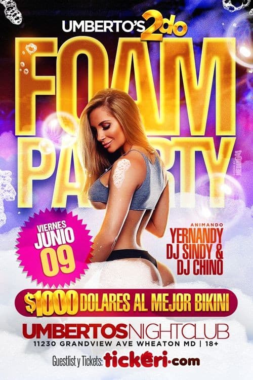 Event - 2do Foam Party en Wheaton,MD - Silver Spring, Maryland - 9 de junio de 2017 | concert tickets