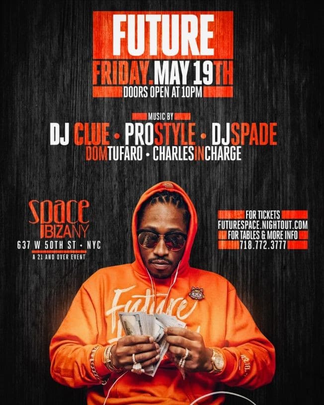 Event - Future Live With DJ Prostyle & DJ  Clue At Space Ibiza - New York, New York - May 19, 2017 | concert tickets