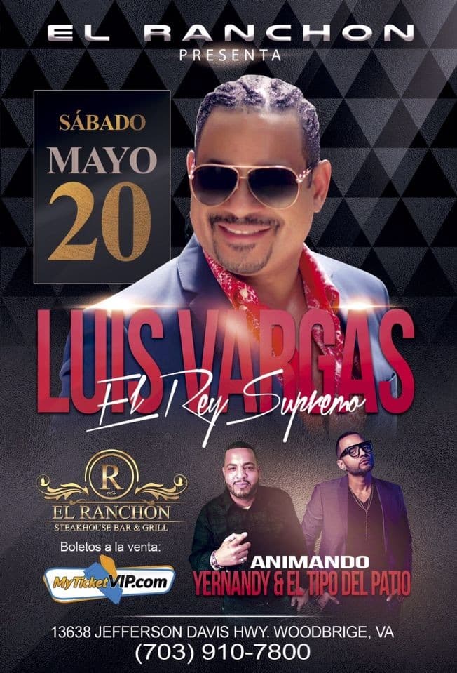 Event - Luis Vargas en Woodbridge VA - Woodbridge, Virginia - May 20, 2017 | concert tickets