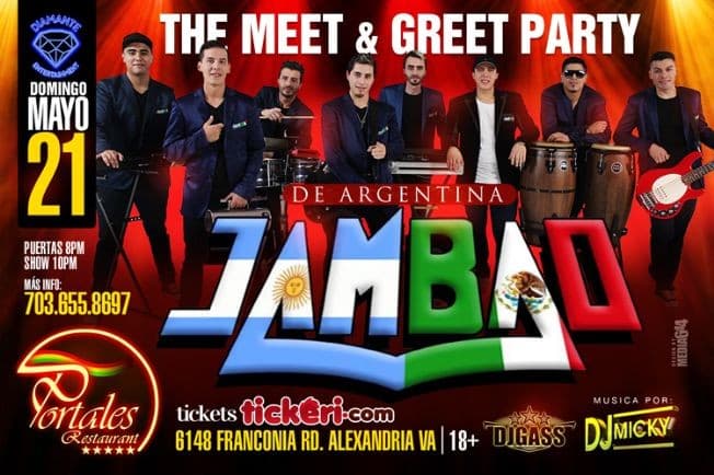 Event - JAMBAO Meet&Greet Party @Portales - Alexandria, Virginia - May 21, 2017 | concert tickets