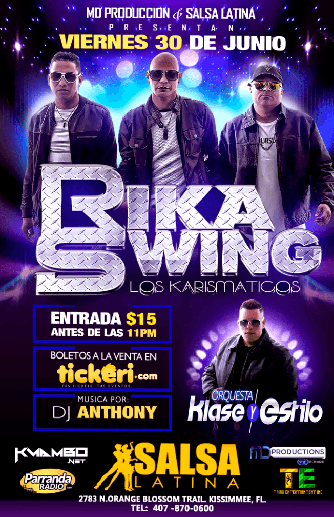 Event - Rika Swing ft Klase y Estilo - Kissimmee, Florida - June 30, 2017 | concert tickets