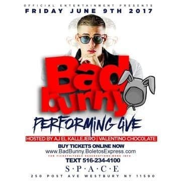 Event - Bad Bunny Live At Space Westbury Theater - Westbury, New York - June 9, 2017 | concert tickets