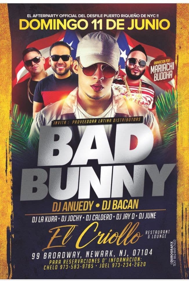 Event - Bad Bunny in Newark.NJ - Newark, New Jersey - 11 de junio de 2017 | concert tickets