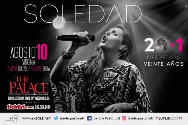 Event - Soledad en Woodbridge,VA - Woodbridge, Virginia - August 10, 2017 | concert tickets