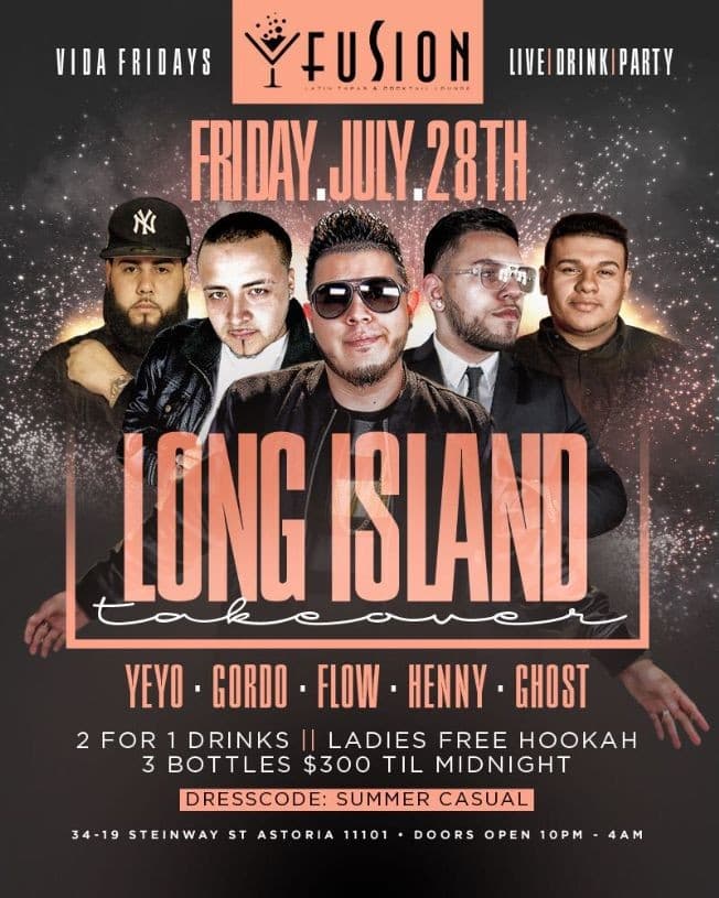 Event - Vida Fridays at Fusion Astoria Long Island - Astoria, New York - July 28, 2017 | concert tickets