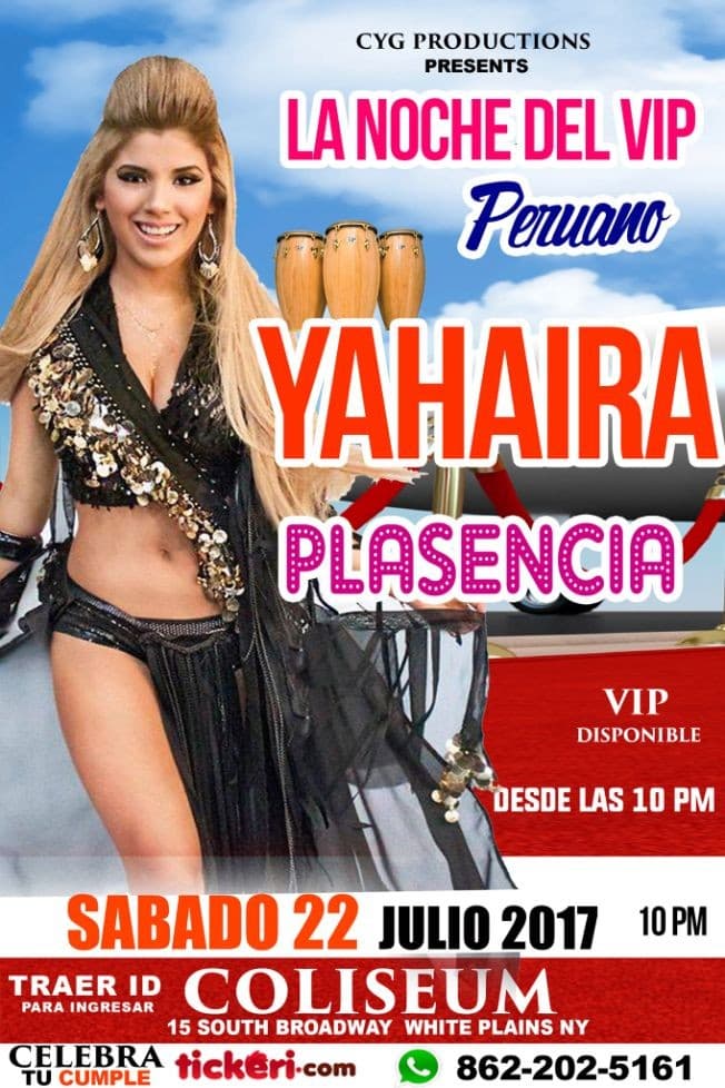 Event - Yahaira Plasencia en White Plains,NY - White Plains, New York - July 22, 2017 | concert tickets