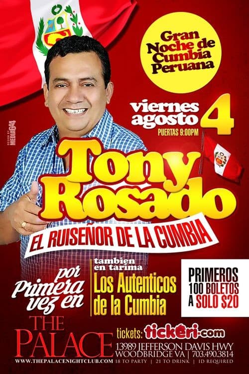 Event - Tony Rosado y Los Autenticos de La Cumbia en Woodbridge VA - Woodbridge, Virginia - 4 de agosto de 2017 | concert tickets