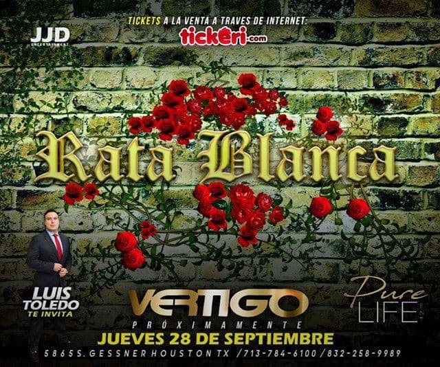 Event - RATA BLANCA-HOUSTON - Houston, Texas - September 28, 2017 | concert tickets