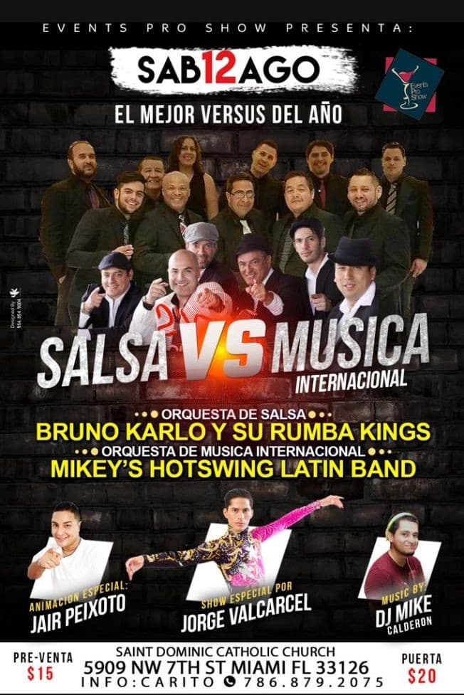 Event - Salsa VS Musica Internacional - Miami, Florida - August 12, 2017 | concert tickets