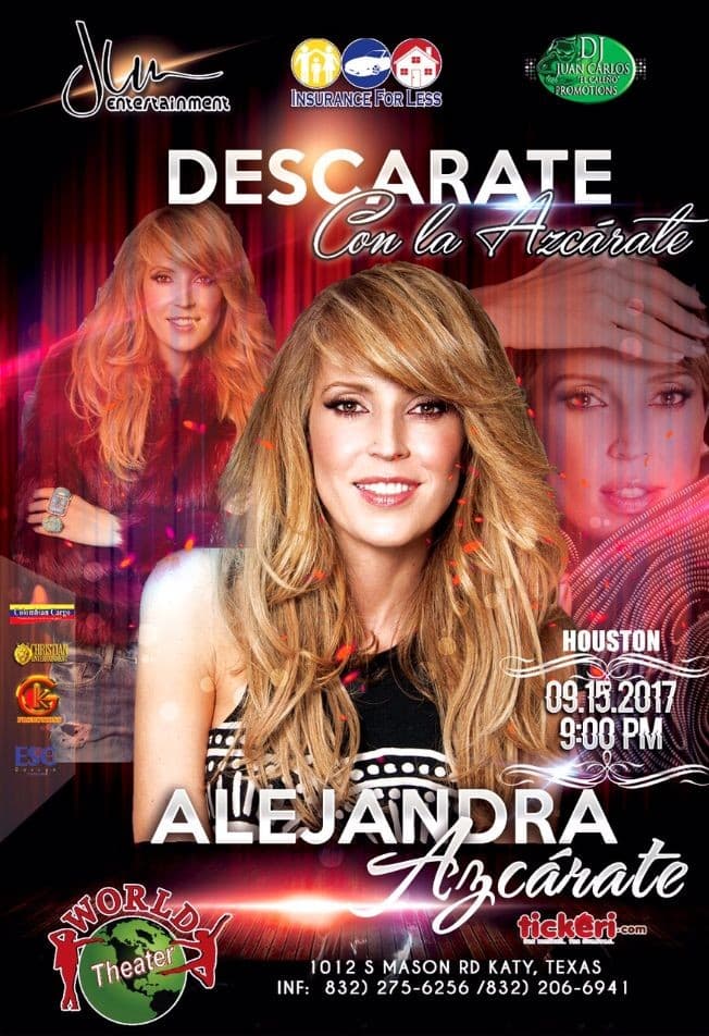 Event - Alejandra Azcarate en Houston - Katy, Texas - 15 de septiembre de 2017 | concert tickets