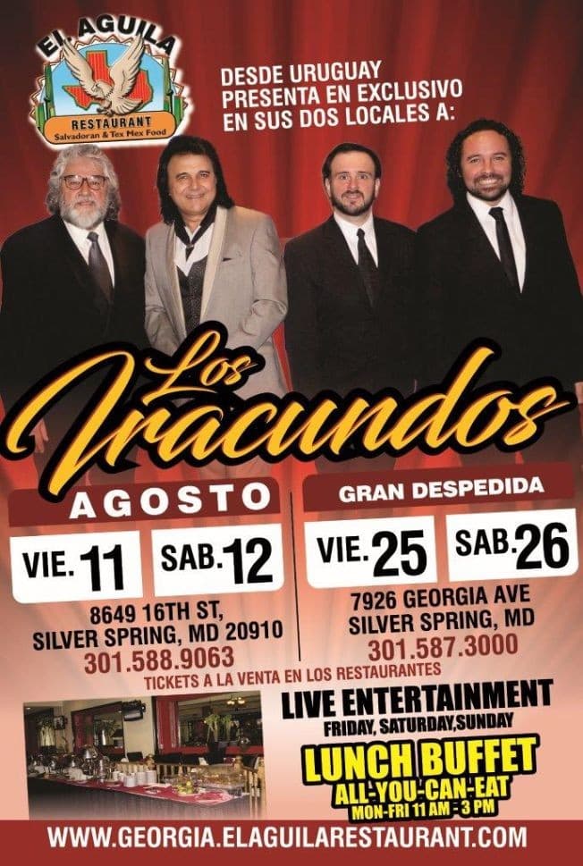 Event - Los Iracundos en Silver Spring,MD - Silver Spring, Maryland - August 11, 2017 | concert tickets