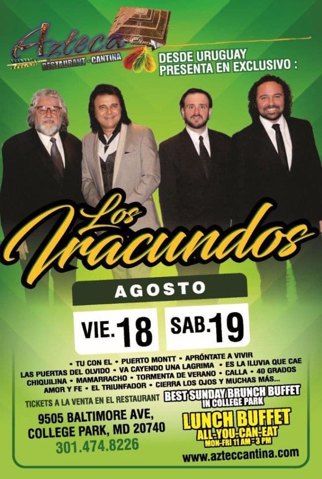 Event - Los Iracundos en College Park,MD - College Park, Maryland - August 19, 2017 | concert tickets
