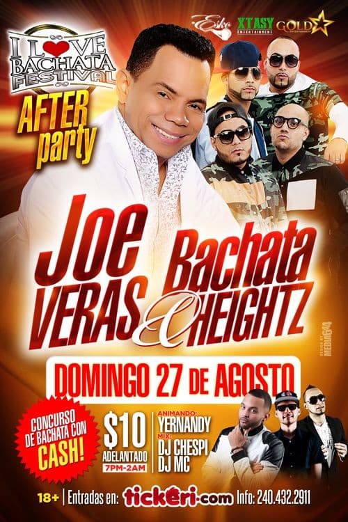 Event - JOE VERAS & BACHATA HEIGHTZ EN CONCIERTO - Silver Spring, Maryland - 27 de agosto de 2017 | concert tickets