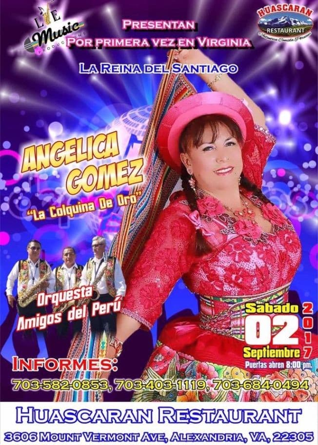 Event - Angelica Gomez en Alexandria VA - Alexandria, Virginia - 2 de septiembre de 2017 | concert tickets