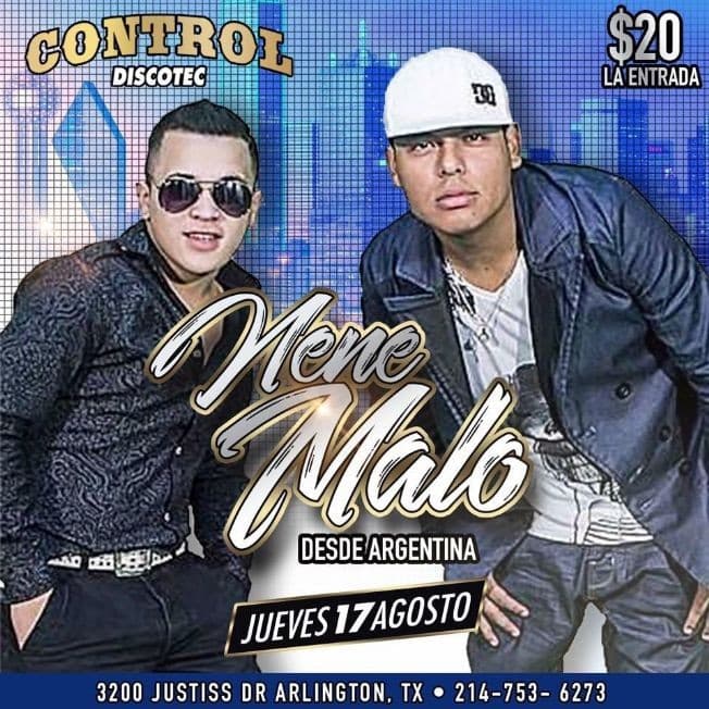 Event - Nene Malo en Arlington TX - Arlington, Texas - 17 de agosto de 2017 | concert tickets