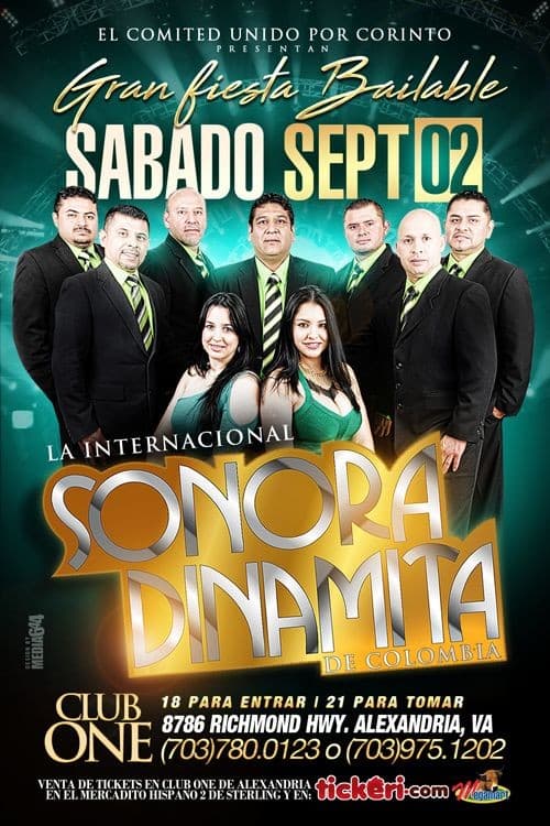 Event - Sonora Dinamita en Alexandria VA - Alexandria, Virginia - September 2, 2017 | concert tickets